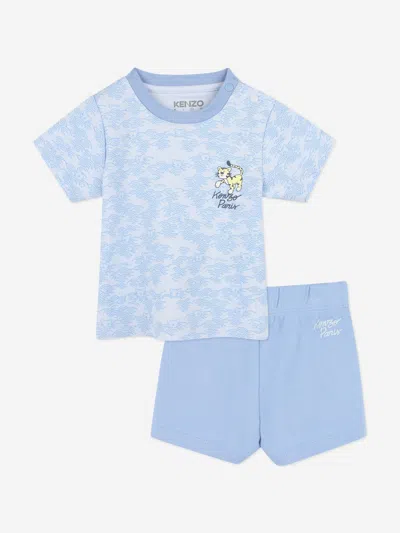 Kenzo Kids' Baby Boys Short Set In Blue
