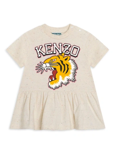 Kenzo Baby Girl's Logo Crewneck T-shirt Dress In Wicker