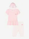Kenzo Baby Girls Dress And Hat Set In Pink