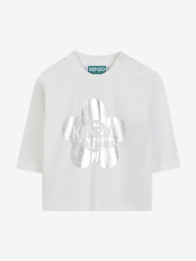 KENZO KENZO BABY GIRLS LONG SLEEVE LOGO T-SHIRT