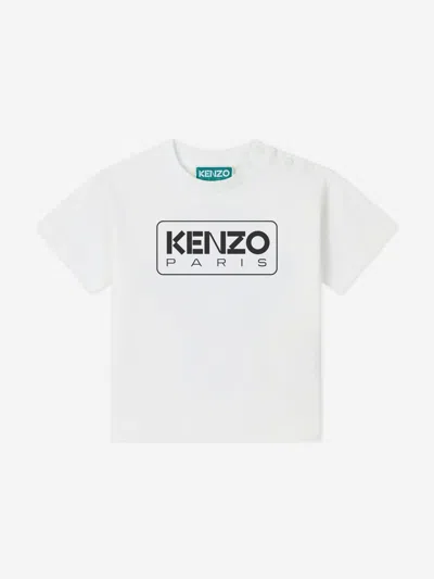 Kenzo Kids' Baby Logo T-shirt In White