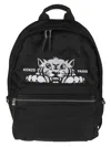 Kenzo Black Backpack Bag With Iconic Tiger Graphic In Black