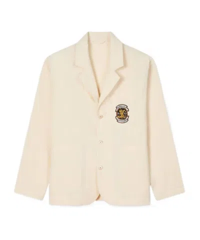 Kenzo Badges Single-breasted Jacket In White