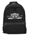 Kenzo Black Backpack Bag With Iconic Tiger Graphic