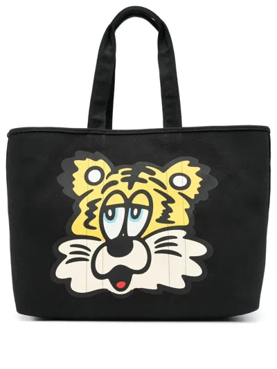 Kenzo Verdy Market Tote Bag In Black