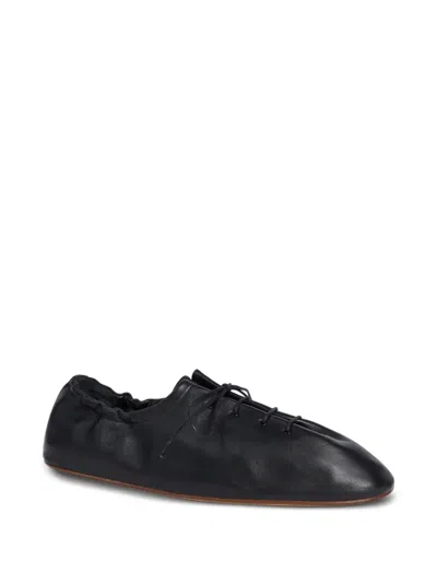 Kenzo Ballet Leather Low-top Sneakers In Black