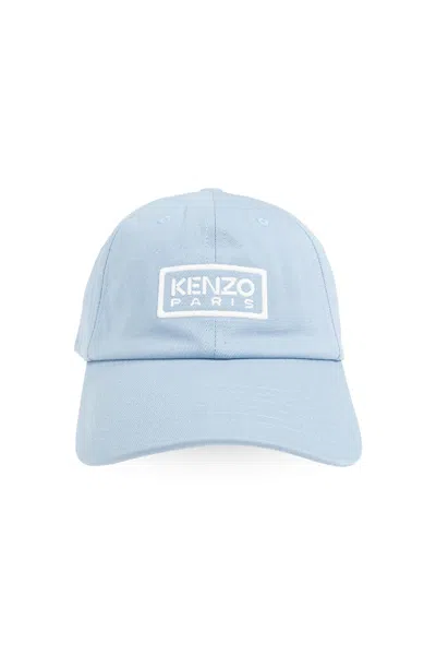 Kenzo Logo-embroidered Cap In Blue