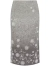 Kenzo Embellished Midi Skirt In Grey