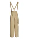 Kenzo Beige Cargo Pants With Braces In Beige