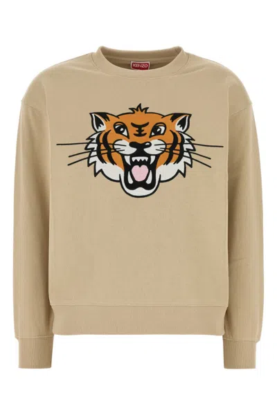 KENZO BEIGE KENZO HAPPY TIGER SWEATSHIRT