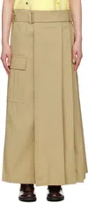 Kenzo Utility Skirt With Belted Waist And Cargo Pockets In 11 Beige