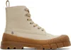 Kenzo High-top Ankle Boots Pull-tab Heel In Beige