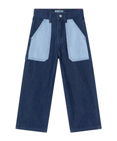 Kenzo Kids' Belt-loop Jeans In Blue