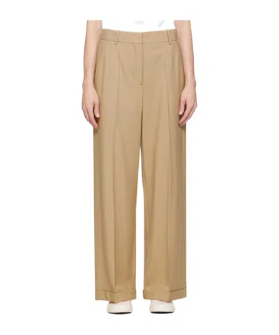 Kenzo Belt Loop Zipper Casual Pants In Nude