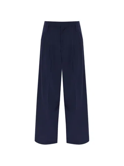 Kenzo Belt Loops Trousers In Blue