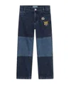 Kenzo Logo-embroidered Denim Jeans In Blue