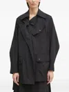 Kenzo Belted Trench Coat In Black