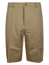 Kenzo Chino Bermuda In Beige