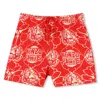 Kenzo All-over Logo Bermuda Shorts In Red