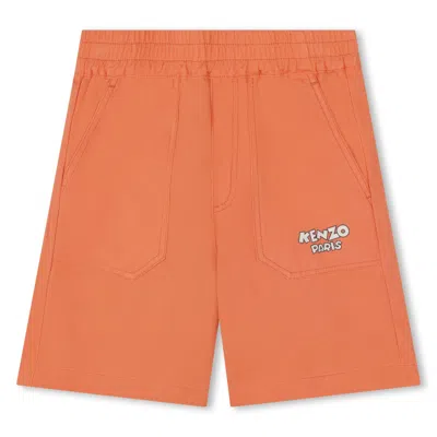 Kenzo Kids' Bermuda Con Logo In Orange