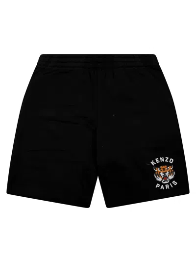 Kenzo Bermuda Con Tiger In Black