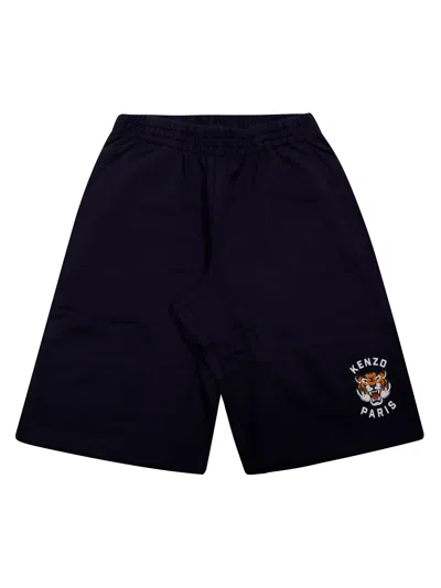 Kenzo Bermuda Con Tiger In Blue
