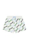 Kenzo Bermuda Pattern Shorts In White