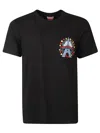 Kenzo Black  Paris Drawn Varsity T-shirt In Black