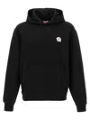 Kenzo Boke Flower 2.0 Cotton Hoodie With Front Print And Kangaroo Pocket In Black
