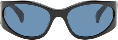 Kenzo Black Boke Flower Limited Edition Sunglasses In Shiny Black / Blue
