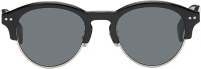Kenzo Black Boke Flower Sunglasses In Shiny Black / Smoke
