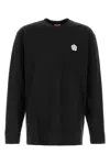 Kenzo Crew Neck Graphic Print Long Sleeves T-shirt In Black