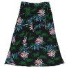 Kenzo Black Botanical-print Wrap Skirt In Black