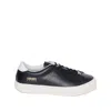 Kenzo Black Calfskin Low Top Men's Sneakers In Black