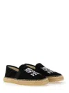 Kenzo Logo-printed Espadrilles In Black