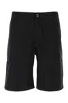 Kenzo Black Cotton Bermuda Shorts