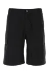 Kenzo Black Cotton Bermuda Shorts