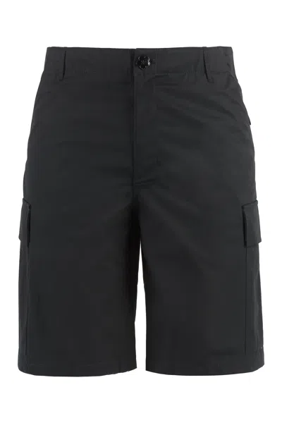 Kenzo Black Cotton Bermuda Shorts