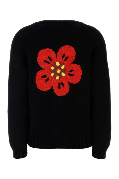 Kenzo Black Cotton Blend Cardigan
