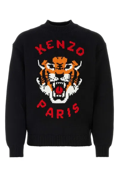 Kenzo Black Cotton Blend Sweater