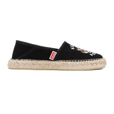 Kenzo Espadrille Slip-on Shoes In Black