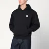 Kenzo Black Cotton Hoodie In Black