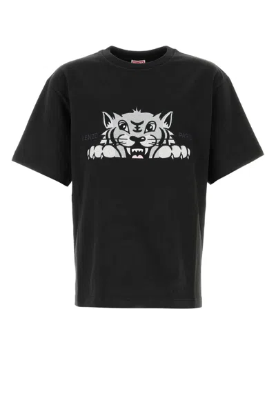 KENZO KENZO BLACK COTTON OVERSIZE T-SHIRT