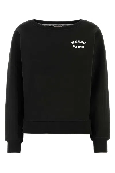 KENZO KENZO BLACK COTTON SWEATSHIRT