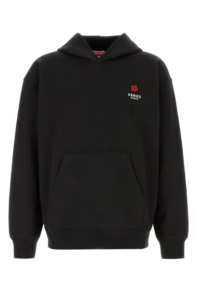 KENZO FELPA IN COTONE NERO  UOMO