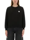 Kenzo Tiger Patch Cotton Sweatshirt In Black
