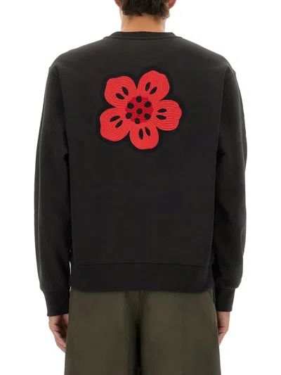 KENZO KENZO BLACK COTTON SWEATSHIRTS