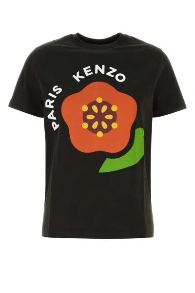 KENZO KENZO BLACK COTTON T-SHIRT
