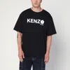 Kenzo Black T-shirt In Cotton With White Logo Printed