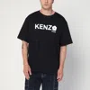 Kenzo Black T-shirt In Cotton With White Logo Printed